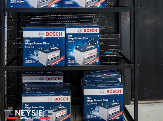 Bosch car batteries.